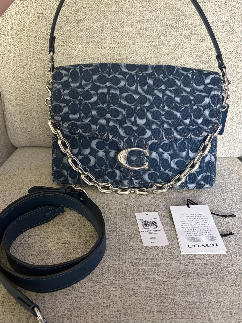 Coach Chain Tabby 30 in Signature Denim - Picture 7 of 7